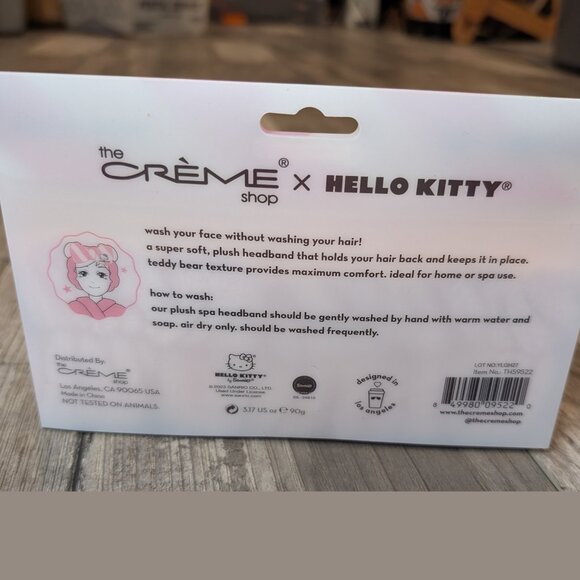 Crème x Hello Kitty Plushy Spa Headband - Vegan & Cruelty-Free, New in Box - Picture 5 of 7